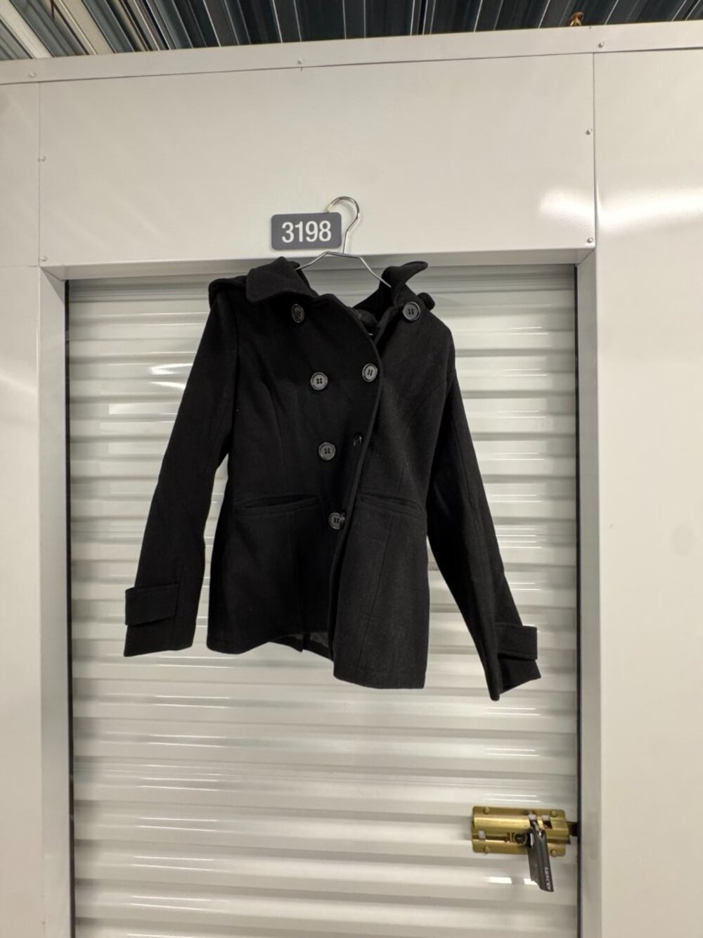 New York & Company black peacoat in size S